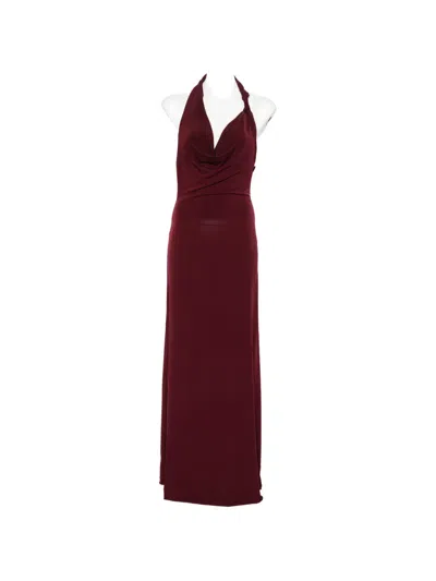 Aniye By Knot Norah Halterneck Cowl-neck Maxi Dress In Brown