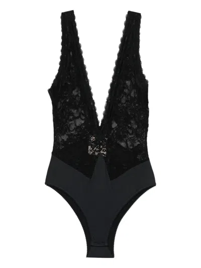 Aniye By Lace-panelled Bodysuit In Black