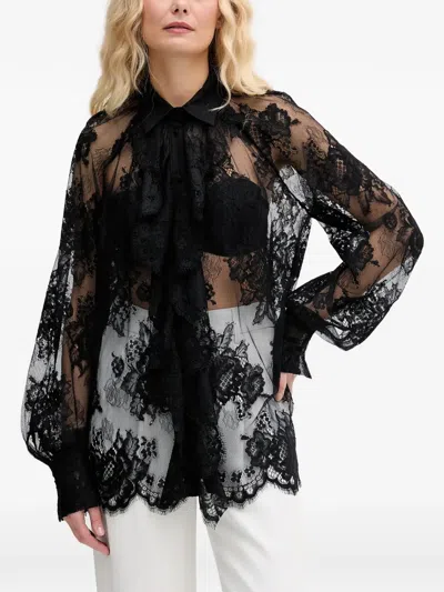 Aniye By Lace Ruffled Shirt In Black