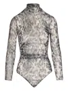 Aniye By Leopard-print High-neck Bodysuit In Black