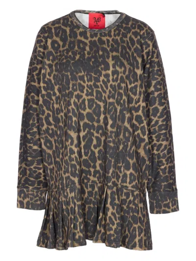 ANIYE BY LEOPARD-PRINT MINI DRESS