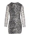 Aniye By Leopard-print Ruched Dress In Gray