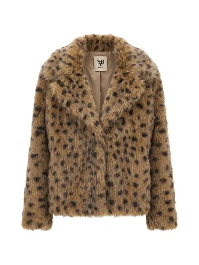 Aniye By Leopard-print Faux-fur Jacket In Brown