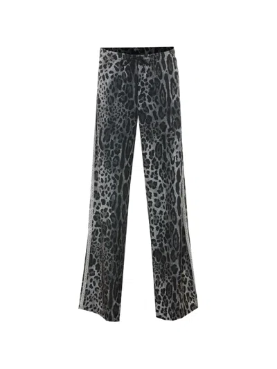 Aniye By Leopard-print Lace-trim Track Pants In Animal Print