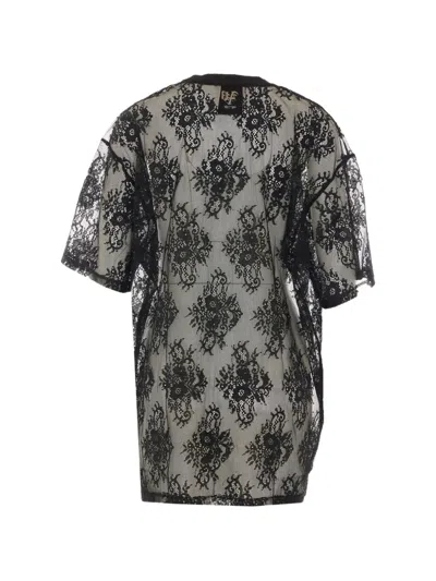 Aniye By Lila Floral-lace T-shirt In Black