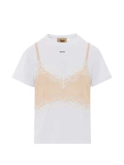 Aniye By Lila Lace Bra Detail T-shirt In White