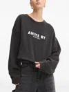 Aniye By Logo-print Cropped Sweatshirt In Black