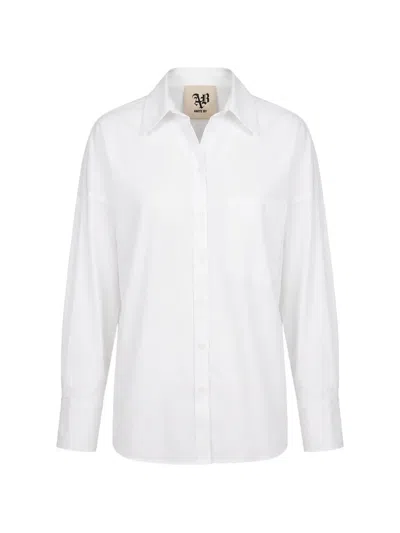 Aniye By Logo-plaque Drop-shoulder Shirt In White