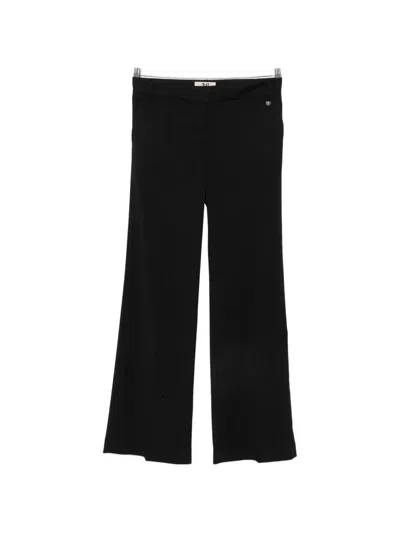 Aniye By Logo-plaque Tailored Trousers In Black