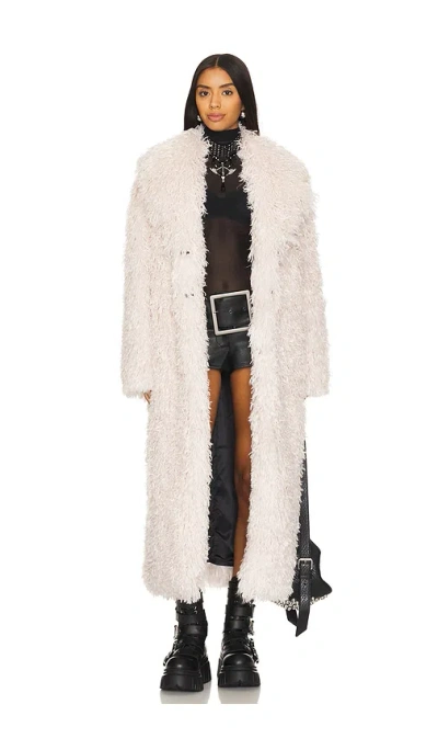 Aniye By Lola Faux Fur Coat In 밀크