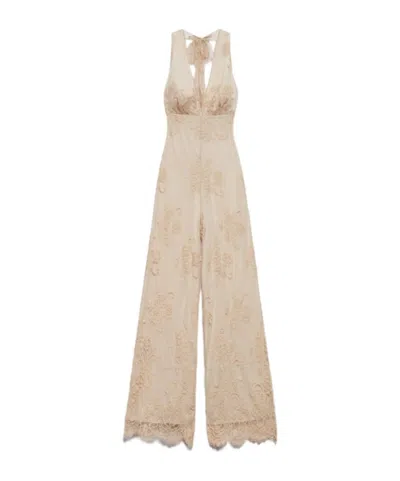 Aniye By Long Lace Jumpsuit In Neutral