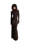 Aniye By Long Skirt Luxuriant Woman  Sequins In Black