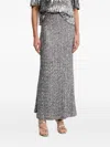 Aniye By Luxy Sequin Maxi Skirt In Metallic