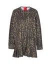 Aniye By Leopard Print Mini Dress In Brown