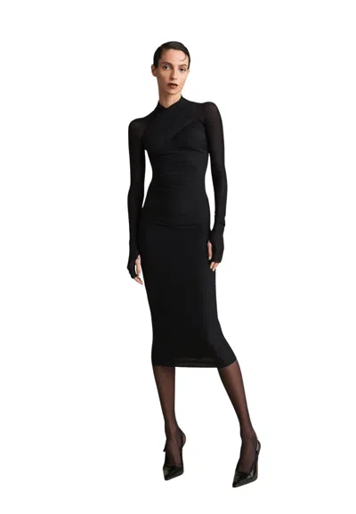 Aniye By Midi Dress Scandal Donna  Draped In Black