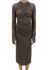Aniye By Midi Dress Scandal Donna  Draped In Brown