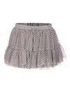 Aniye By Vichy Mini Vickie Check Mini Skirt In White