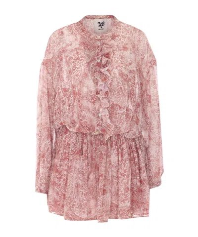 Aniye By Niko Ruffled Paisley-print Mini Dress In Multi