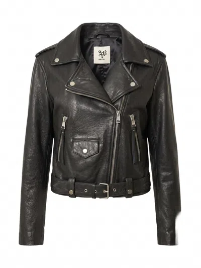 Aniye By Ophelia Leather Jacket In Black