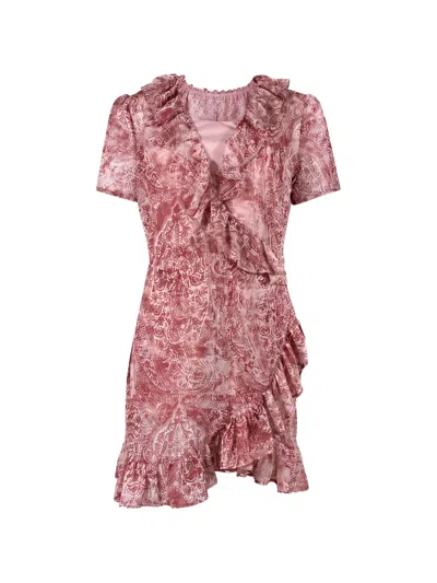 Aniye By Paisley-print Ruffled Mini Dress In Multi