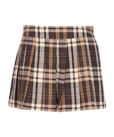 Aniye By Plaid Mini Skirt In Brown