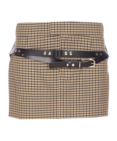 ANIYE BY PLAID PATTERN MINI SKIRT