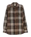 Aniye By Check-pattern Pocket-chest Shirt In Brown