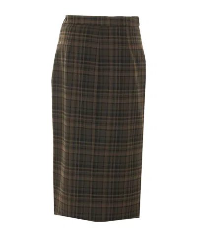 Aniye By Plaid Skirt In Brown