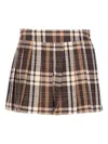 Aniye By Pleated Checked Skirt In Brown