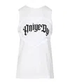 Aniye By Pleated Vest With Round Collar In White