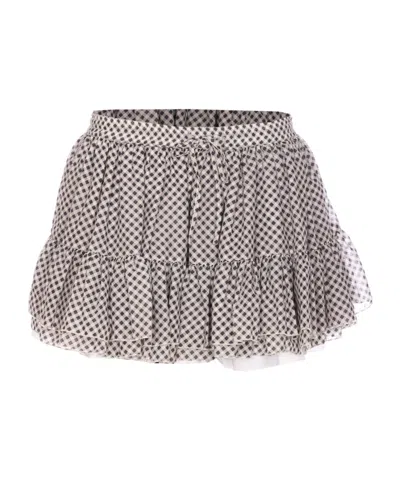 ANIYE BY ANIYE BY CHECKERED TIERED MINI SKIRT