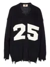 Aniye By Pull College Embroidered V-neck Sweater In Black