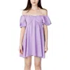 Aniye By Purple Polyester Short Dress In Purple