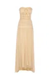 Aniye By Raquel Tulle Maxi Dress In Nude