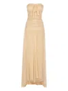 Aniye By Raquel Tulle Maxi Dress In Nude