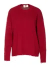 Aniye By Red Viven Round Neck Sweater In Red