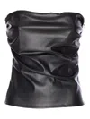 Aniye By Ruched Zipped Strapless Vest In Black