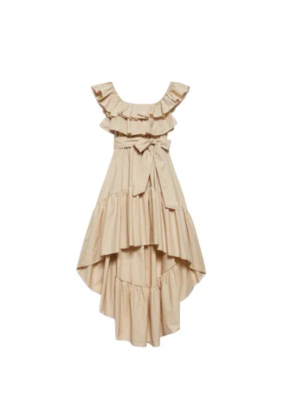 Aniye By Ruffle Dress Cora Donna  With Rouches In Neutral