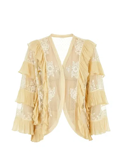 Aniye By Ruffled Jacket In Neutral