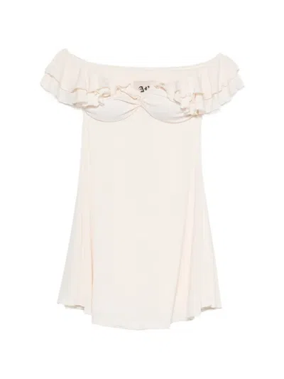 Aniye By Ruffled Off-shoulder Mini Dress In Black