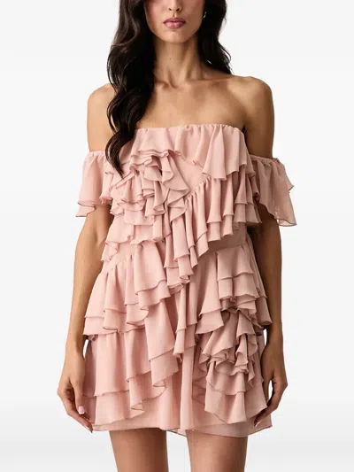Aniye By Ruffled Off-shoulder Mini Dress In Pink
