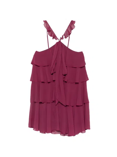 Aniye By Ruffled Tiered Mini Dress In Purple