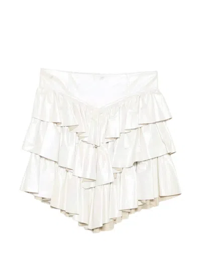 Aniye By Ruffled Tiered Mini Skirt In Neutral