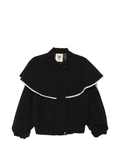 Aniye By Sandy Lace-collar Jacket In Black