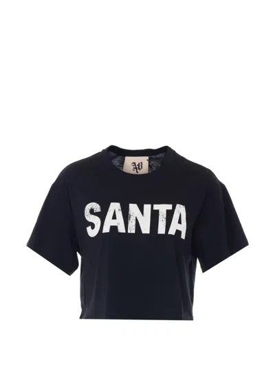 Aniye By Sante Print Crewneck Top In Blue