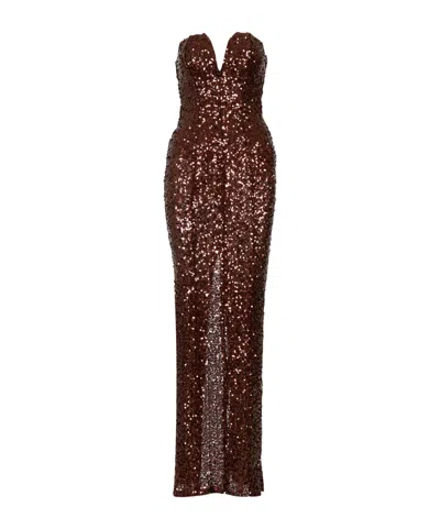 Aniye By Sequin Dress In Brown