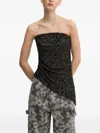 Aniye By Sequin-embellished Asymmetric Top In Black