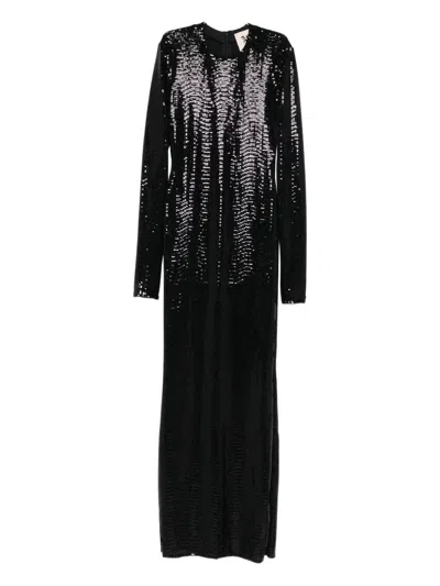 ANIYE BY SEQUINNED LONG-SLEEVE DRESS