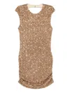 Aniye By Sequinned Midi Dress In Gold