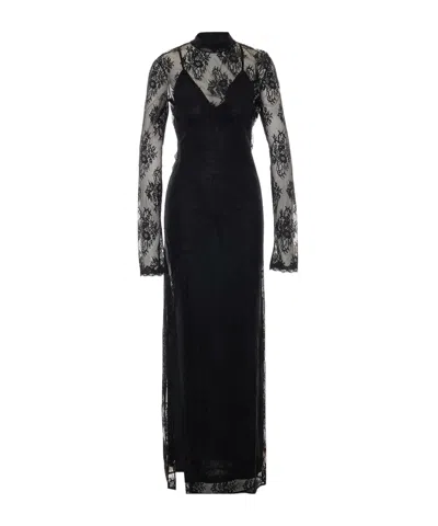 Aniye By Sheer Lace Dress In Black